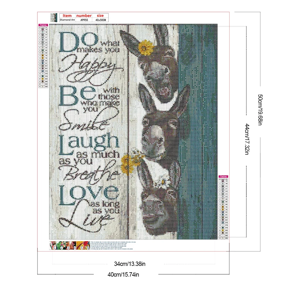 Diamond Painting - Full Round Drill - Donkey Phrase(Canvas|40*50cm)