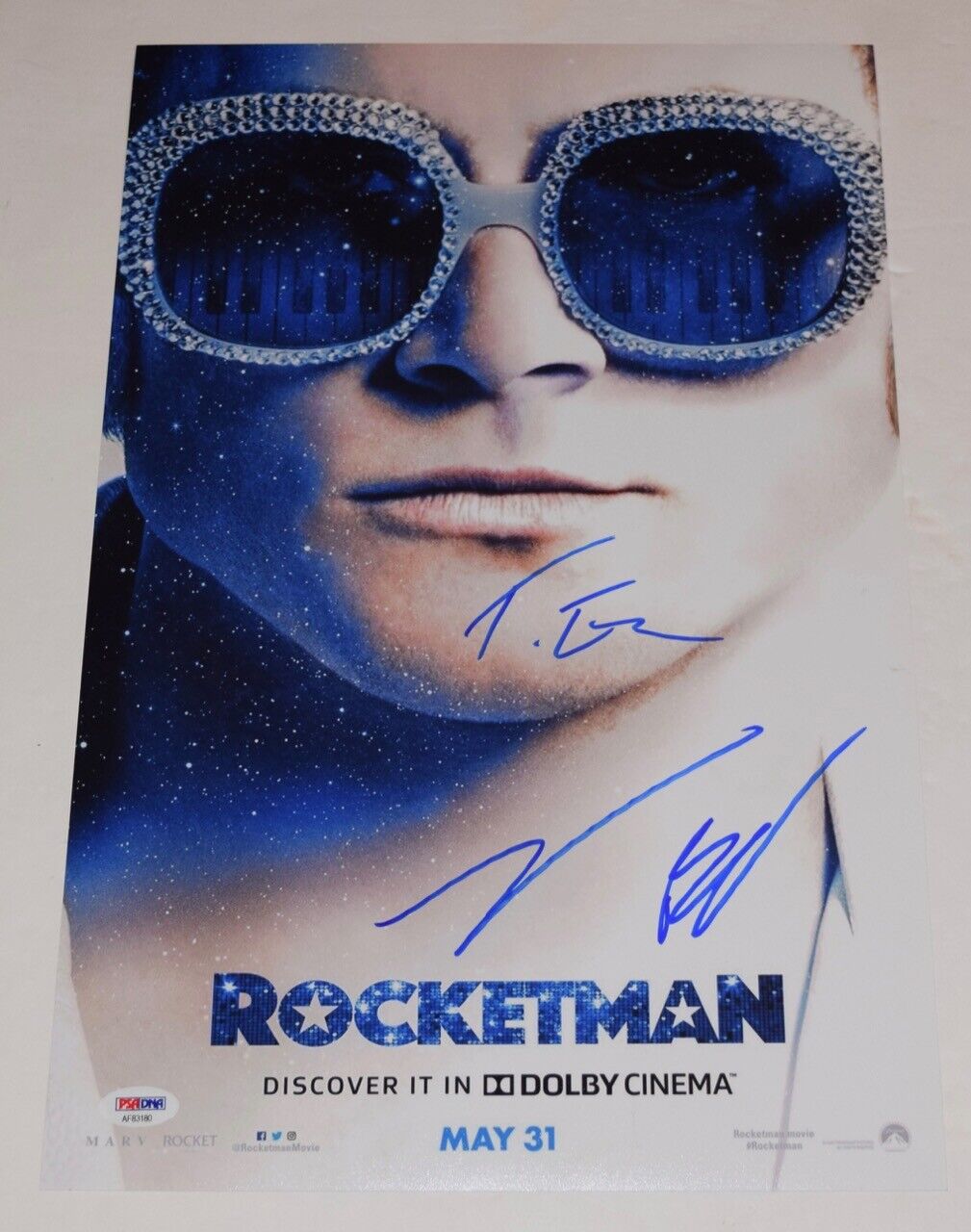 Taron Egerton & Jamie Bell Signed 11x17 Photo Poster painting Poster ROCKETMAN Elton PSA/DNA COA