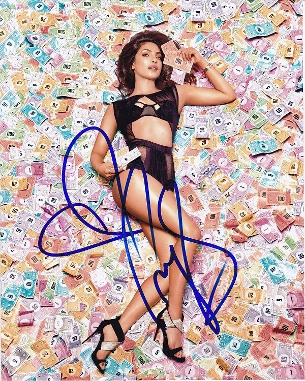 PRIYANKA CHOPRA signed autographed SEXY MONOPOLY MONEY Photo Poster painting