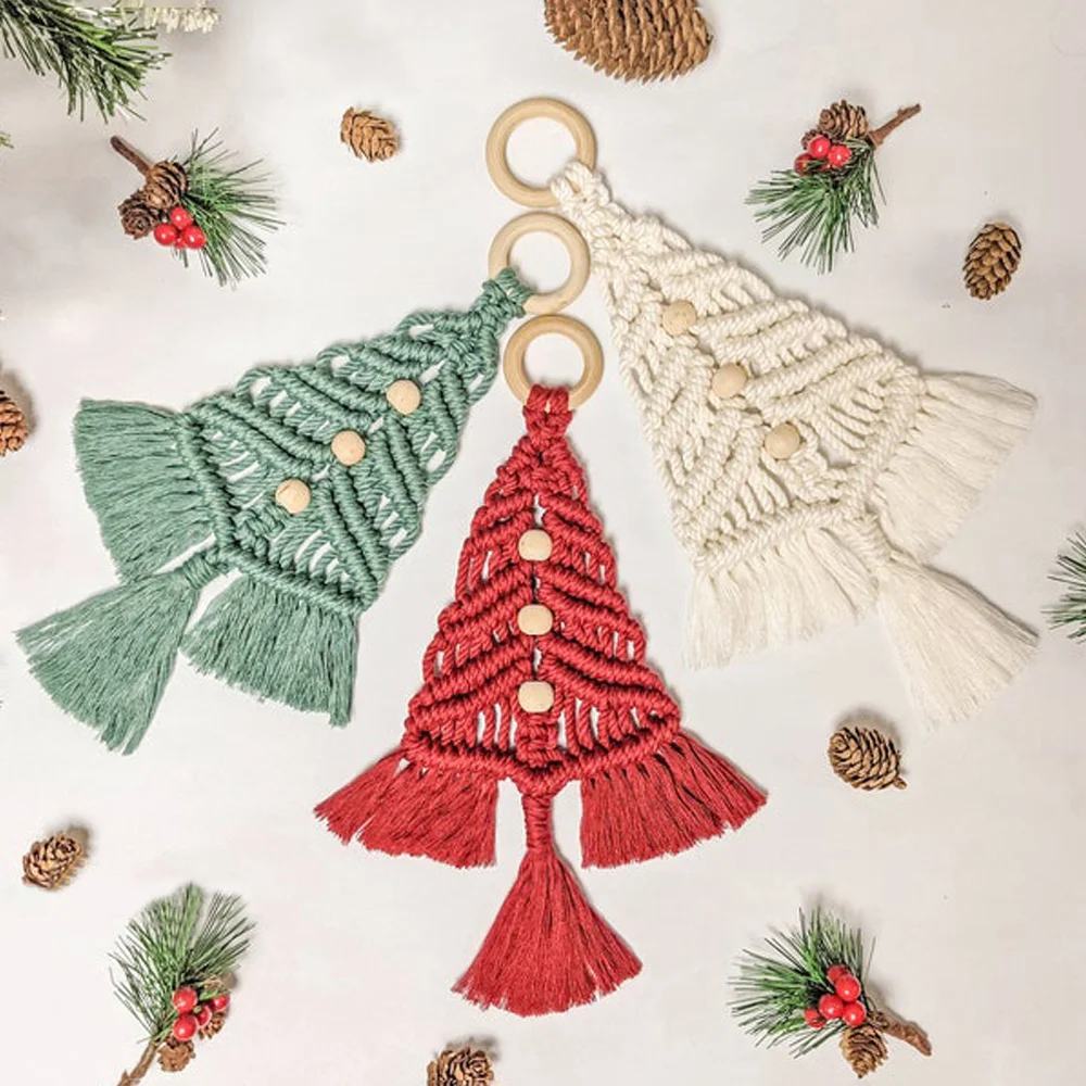 Handmade Christmas tree DIY cotton rope woven material pack