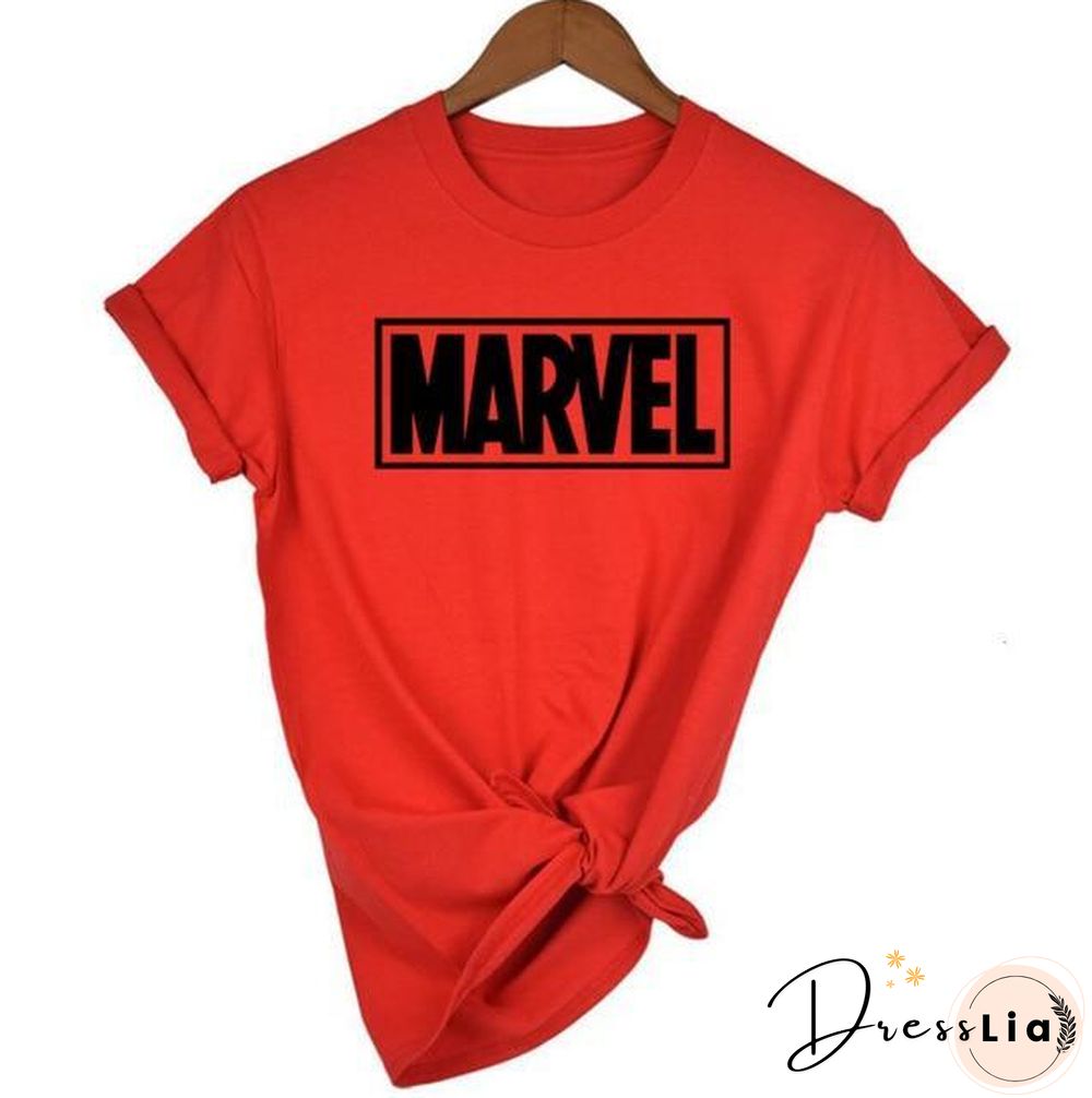 Women Short Sleeve T-shirt O-neck Cotton Super Hero Tops Tee