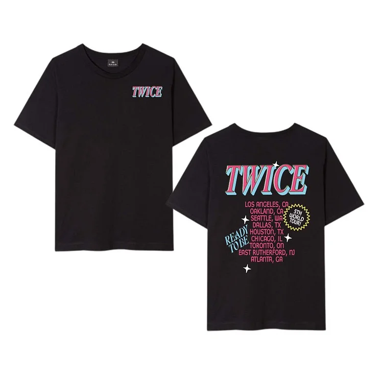 TWICE 5th World Tour READY TO BE US Tour Tshirt