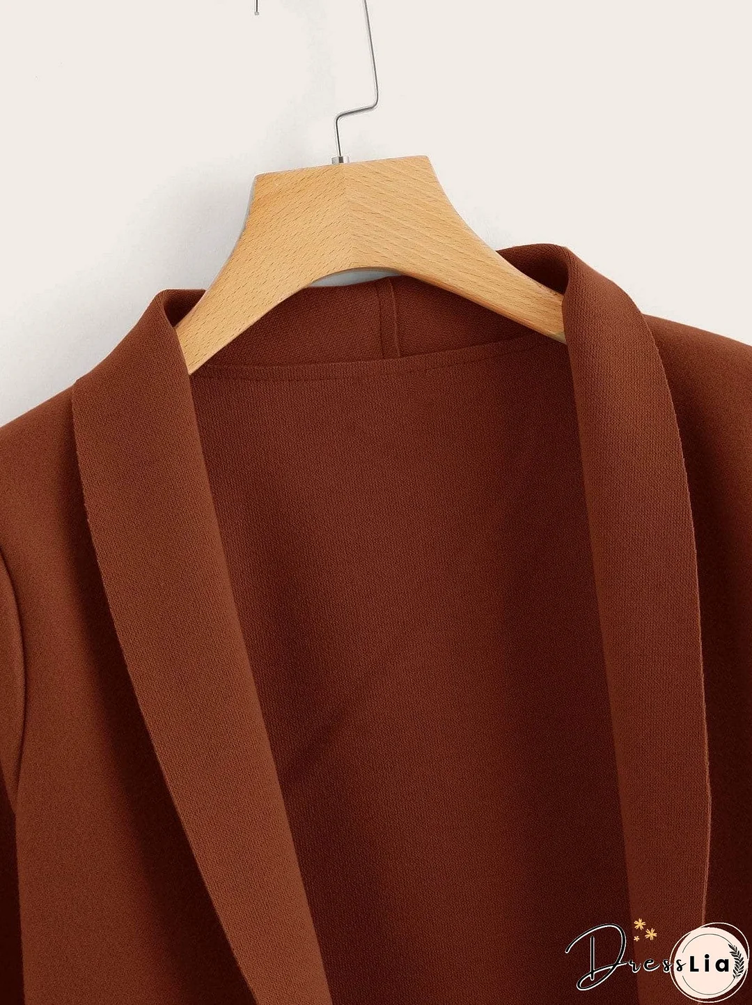 Solid Shawl Collar Dual Pocket Coat for Women