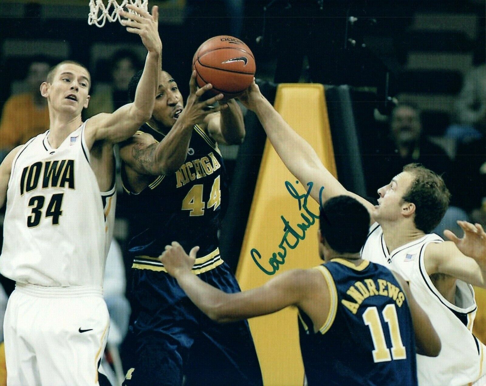 Courtney Sims NCAA College Michigan Hand Signed Autograph 8x10 Photo Poster painting