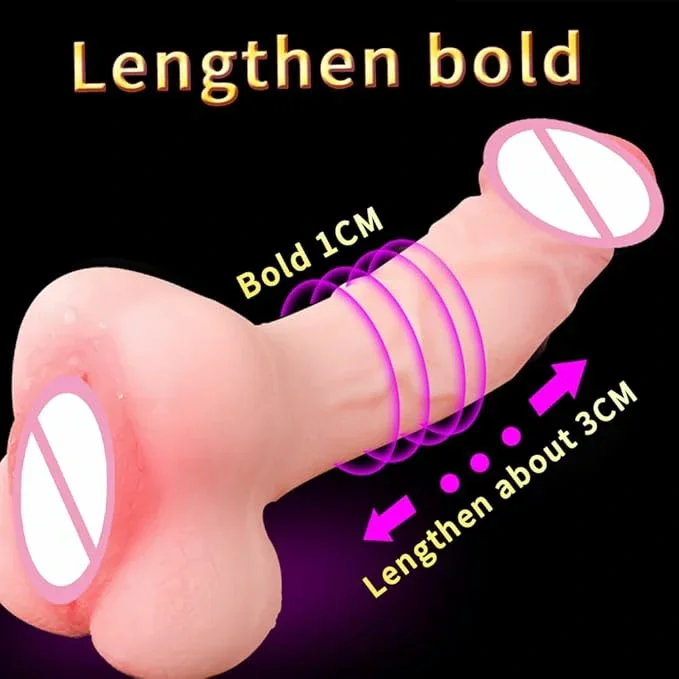 2 in 1 Design Realistic Dildo Pocket Pussy Tight Channels Soft Realistic Dildo for Women Men,Adult Sex Pocket Pussy Masturbator Love Toy