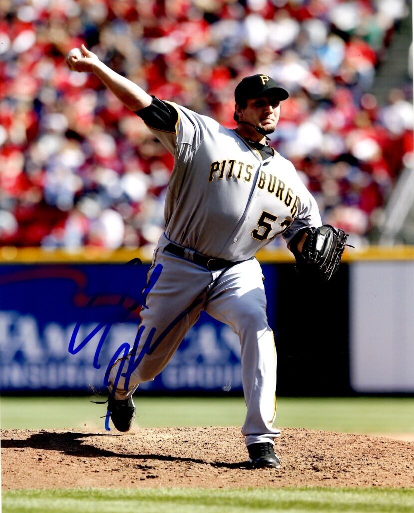 Signed 8x10 JOEL HANRAHAN Pittsburgh Pirates Autographed Photo Poster painting - COA