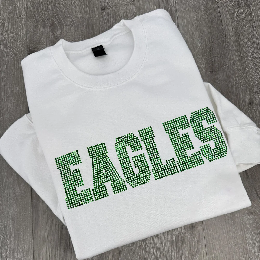 Custom College Sparkle School Spirit Crewneck