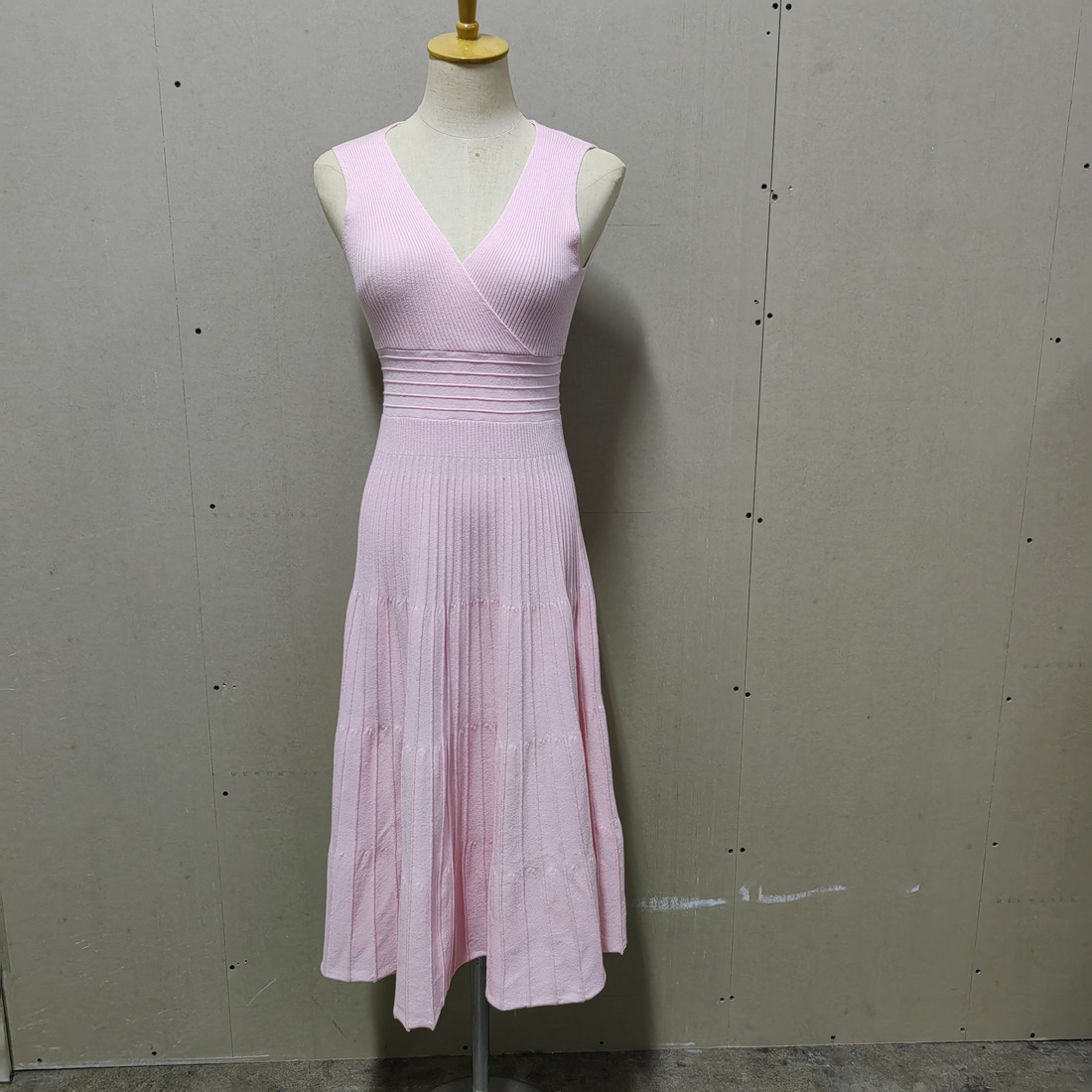 Ootddress Knit V-Neck For Women Maxi Dress Y2k Backless Fashion Knitwear Party Dress Casual Baggy High Waist Summer Female Dress