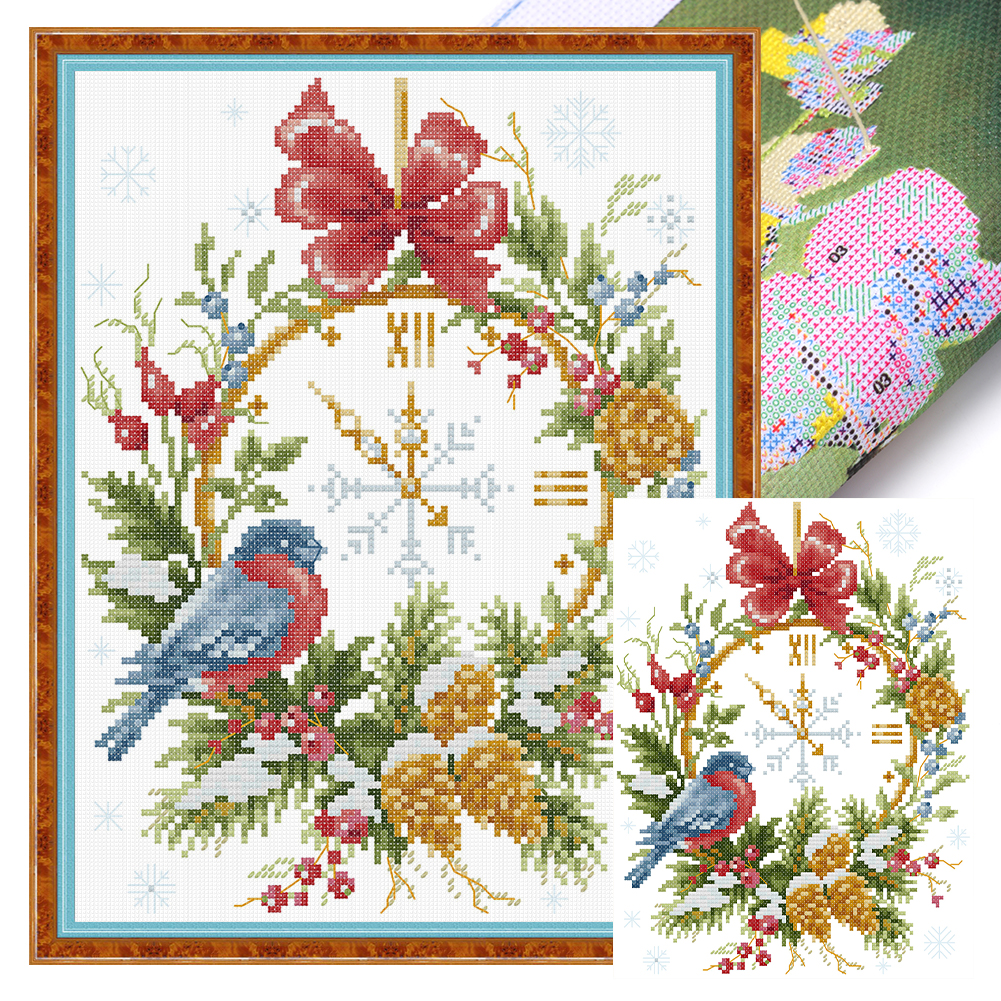 Christmas Is Coming Partial 14CT Pre-stamped Canvas(22*30cm) Cross Stitch(backstitch)