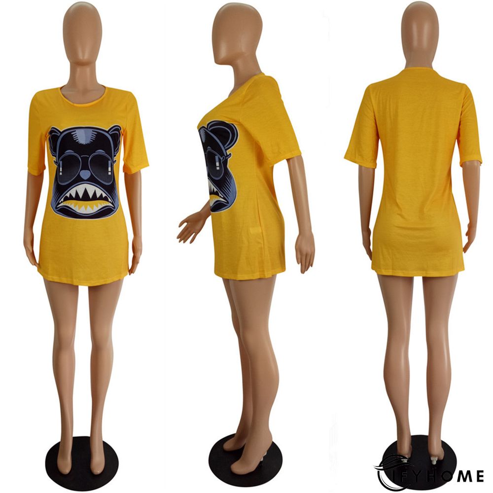 Fashion Personality Cartoon Print T-shirt Dress | IFYHOME
