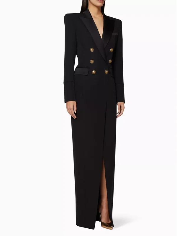 chinese dress ladies JULIA ALLERT Modern Tailored Maxi Blazer Dress main image 1