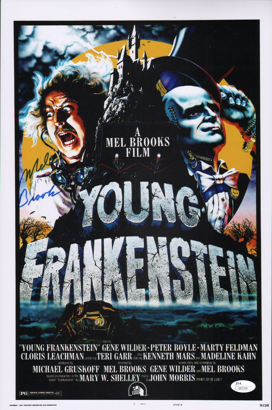 MEL BROOKS Authentic Hand-Signed ~YOUNG FRANKENSTEIN~ 11x17 Photo Poster painting (JSA COA) D