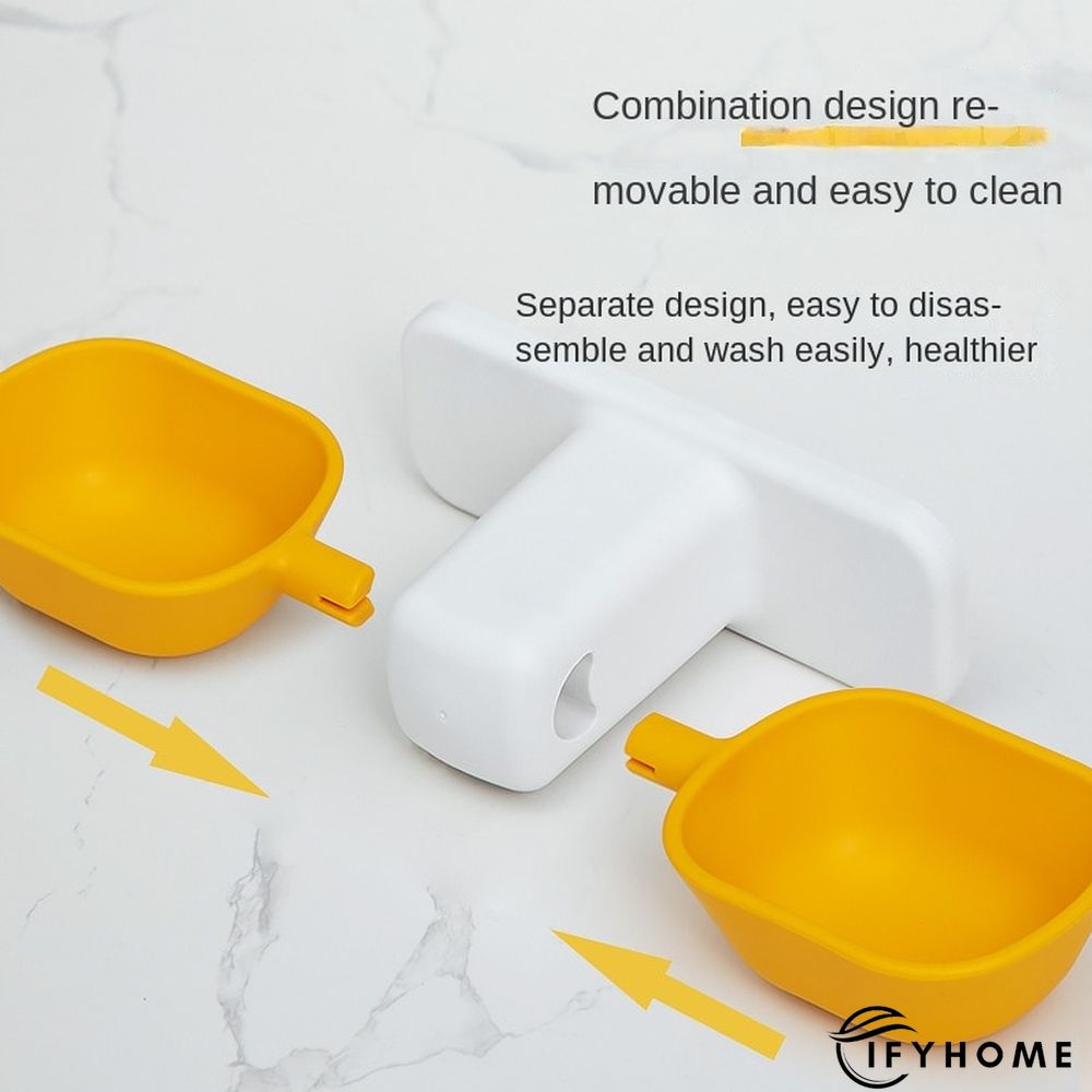 Punch-free Cat Bowl Integrated Double Bowl | IFYHOME