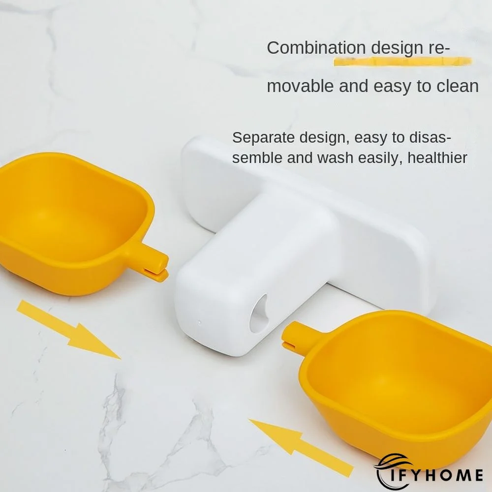 Punch-free Cat Bowl Integrated Double Bowl | IFYHOME