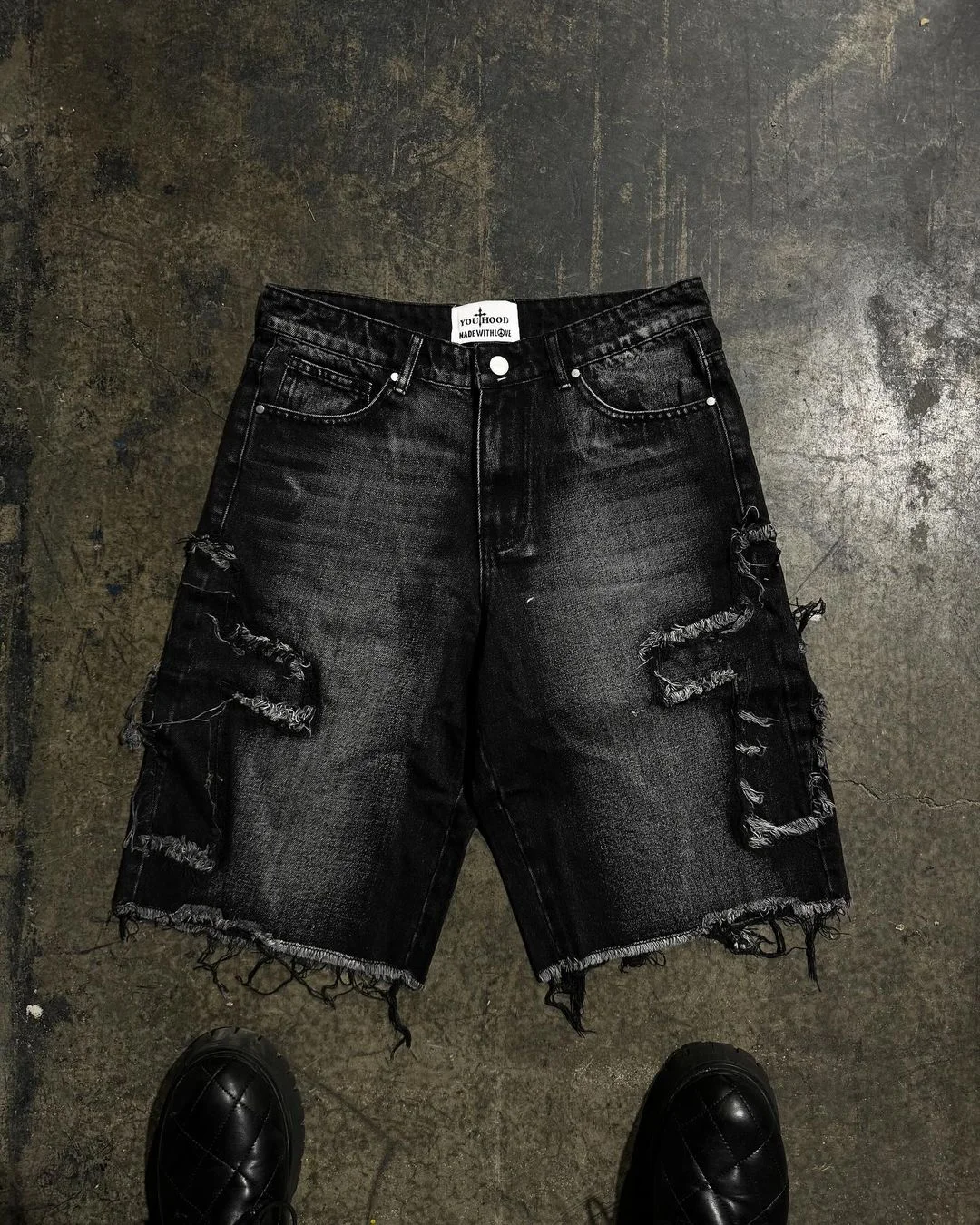 Aonga Shorts for Men Cross Pattern Embroidery Hip Hop Punk Basketball Gym Shorts Y2k Pants Streetwear Casual Black Short Sweatpants aonga