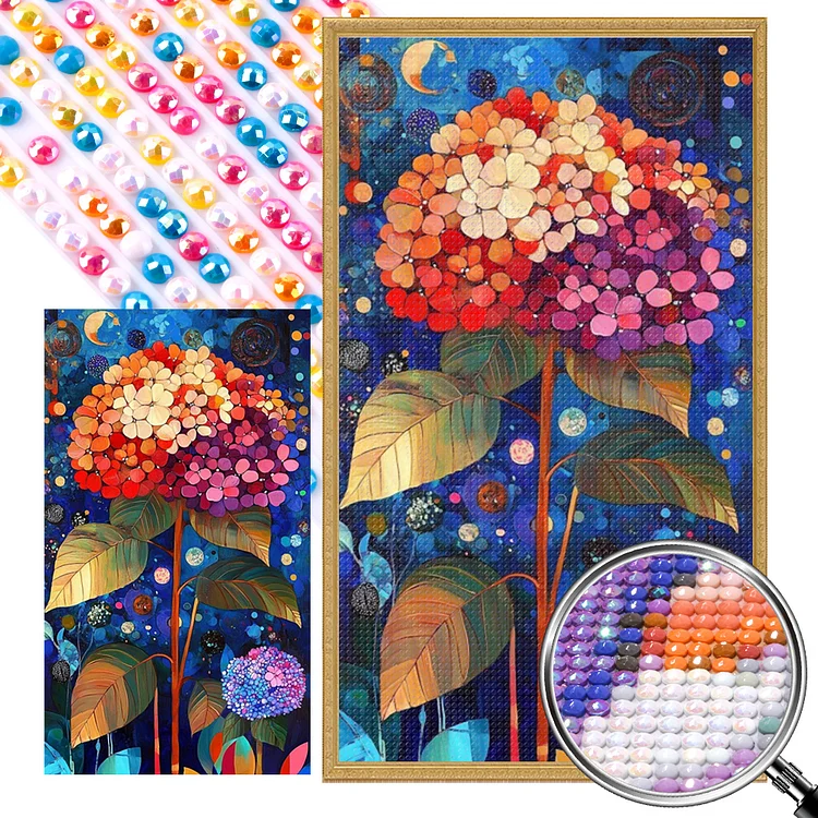 Flower - AB Full Round Drill Diamond Painting - 40*70CM(Picture)