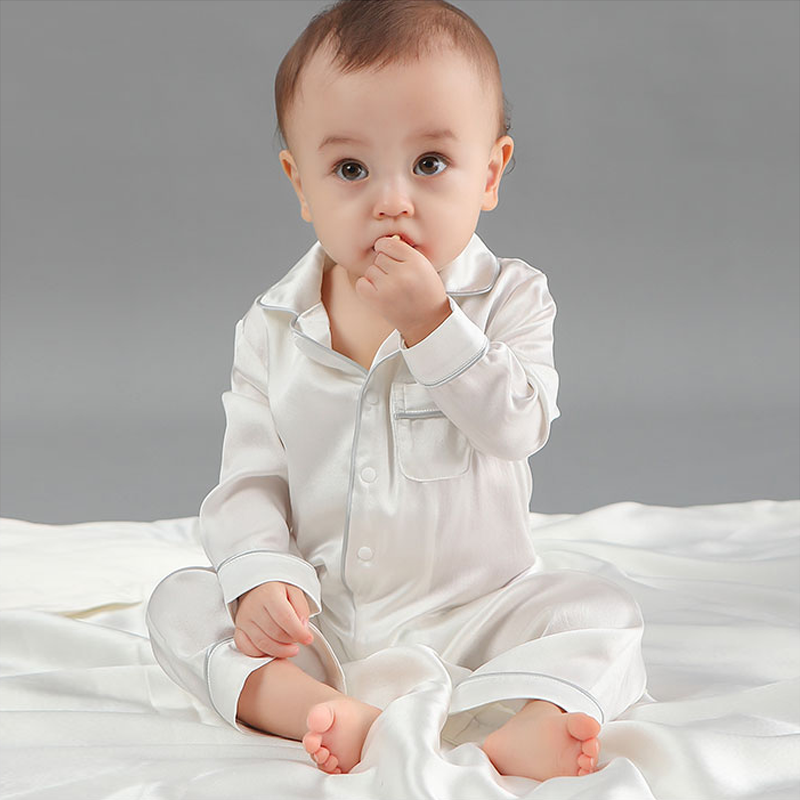Pyjama bébé en soie long sans pieds-Soie Plus