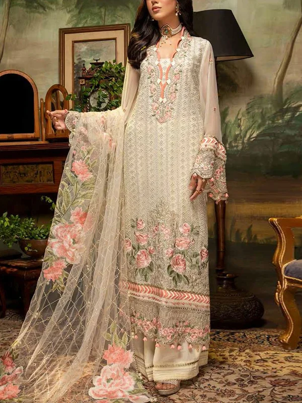 Flower Temperament Elegant Chiffon Ladies Suit