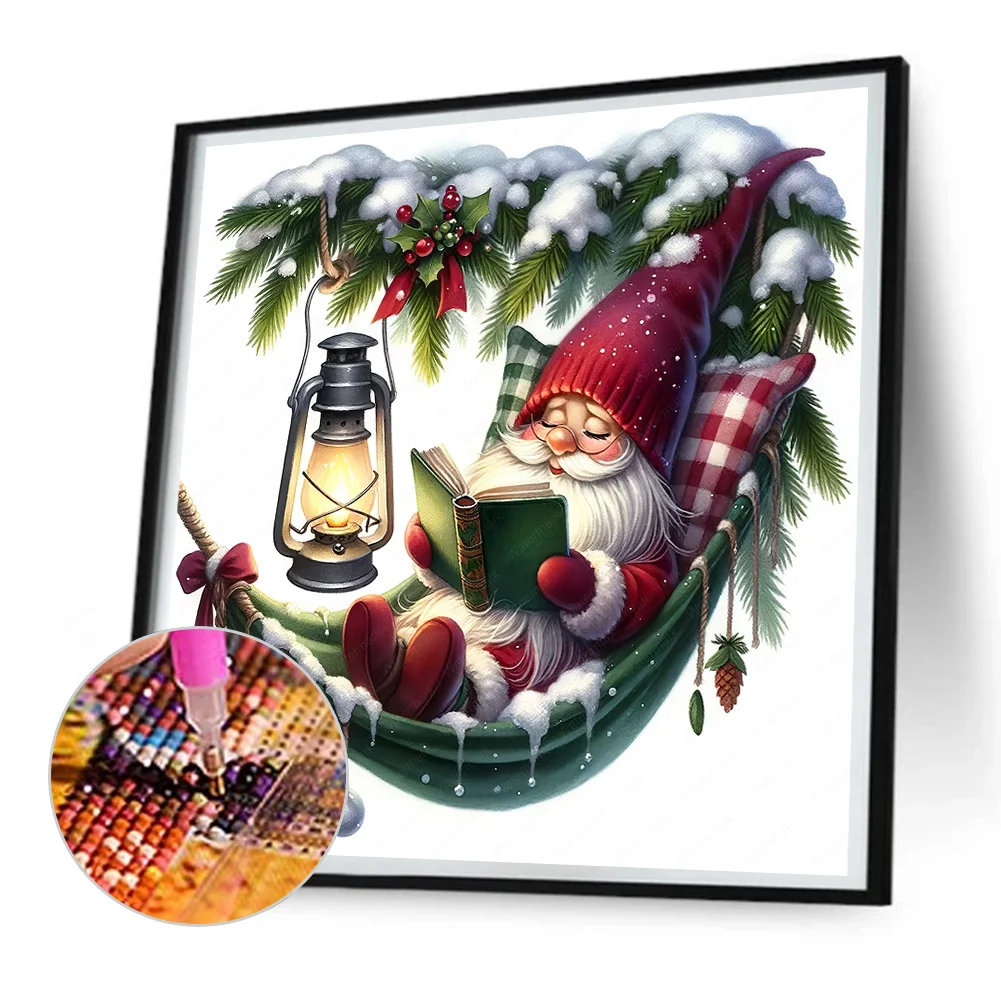 Diamond Painting - Full Round Drill - Christmas Gnome(Canvas|30*30cm)