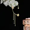 Boucles D'oreilles Fleur Papillon &Eacute;l&eacute;gantes Avec Pompons