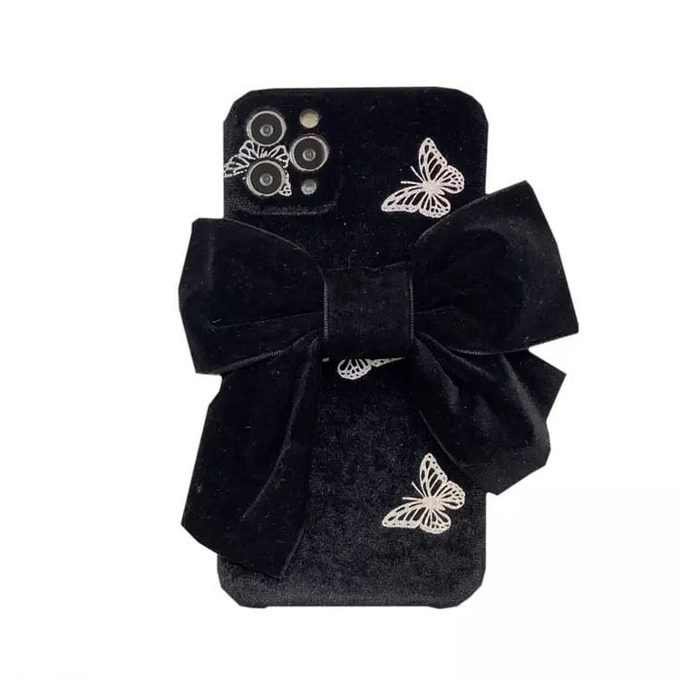 Velvet Butterfly Bow iPhone Case