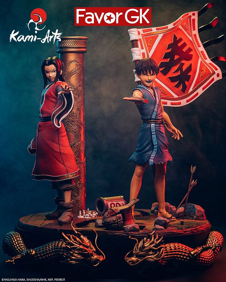 1/6 Scale Licensed Ri Shin & Ri Hyou - Kingdom Resin Statue - Kami-Arts Studios [Pre-Order]-shopify