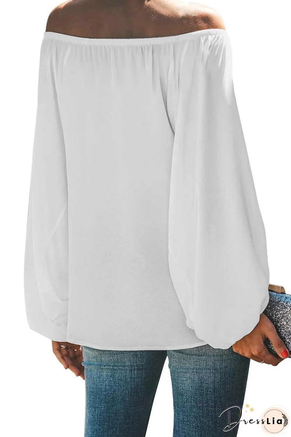 Pretty White Off-Shoulder Top