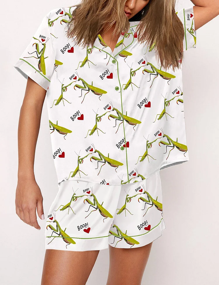 Women's Funny Valentine Boop Love Heart Pajama Set