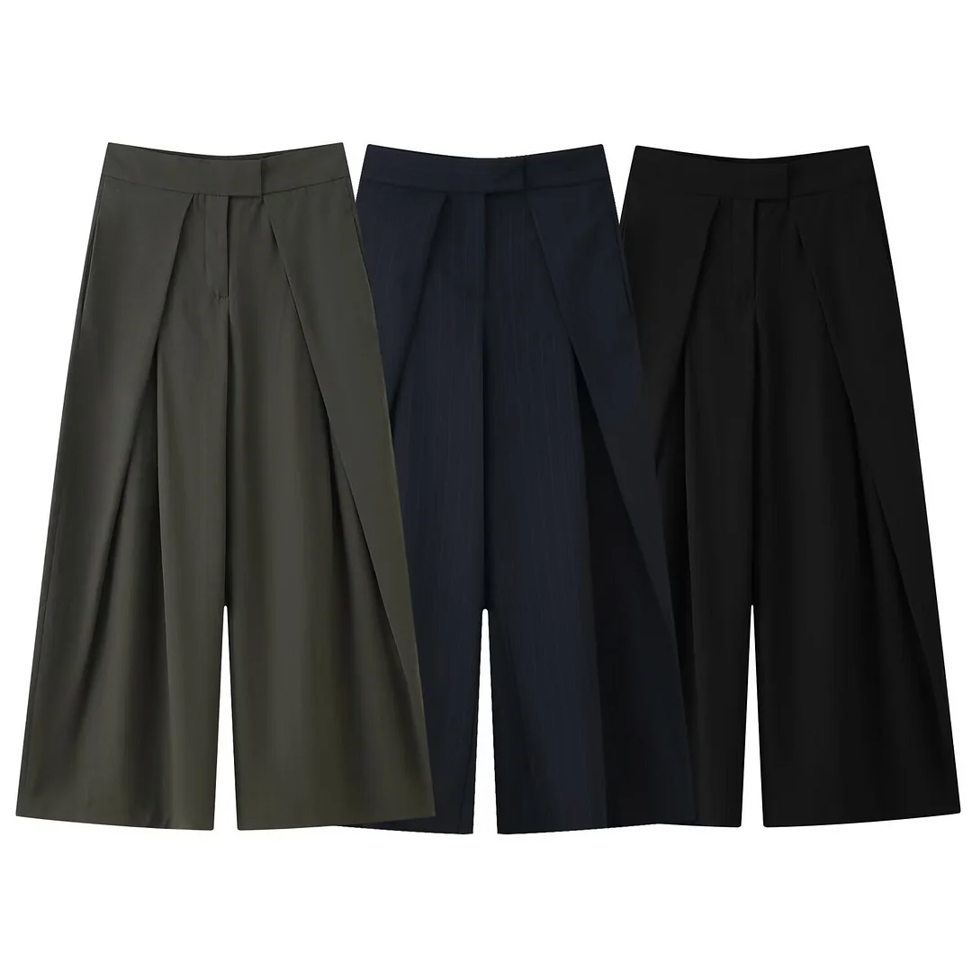 Nigikala Nigikala Women's Clothing Explosion Early Autumn Fashion Casual Belt Flowing Jacket + Front Folding Trousers