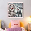 Girl With Puppy-11CT Stamped Cross Stitch 40*40cm/15.75*15.75in tapestrymarket