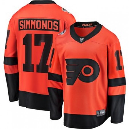 Men's Philadelphia Flyers #17 Wayne Simmonds Orange 2019 NHL Stadium Series Stitched Jersey 855O