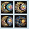 (4er Pack) Mondsonne - speziell geformtes Diamantgemälde - 30*30cm
