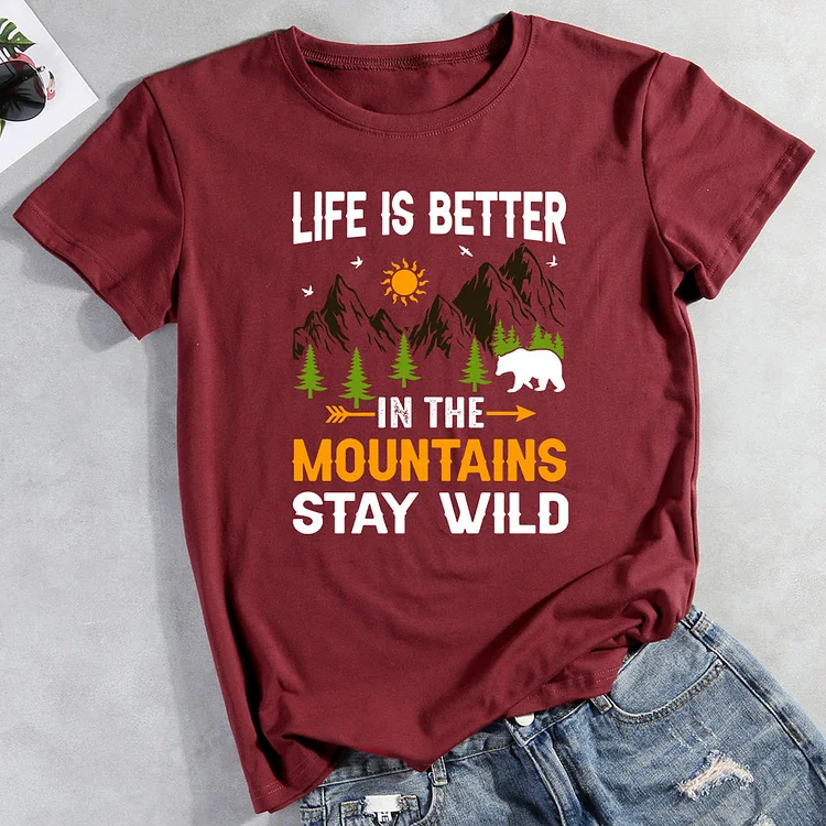 Life is better in the mountains T-Shirt-013130-Annaletters