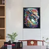 Feuille dragon-partielle ab carr&eacute; peinture diamant-40*50cm