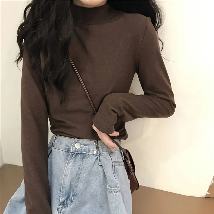 Brownm Brownm 2024 New Interior With Long-Sleeved T-Shirt Student Top Women's Dress