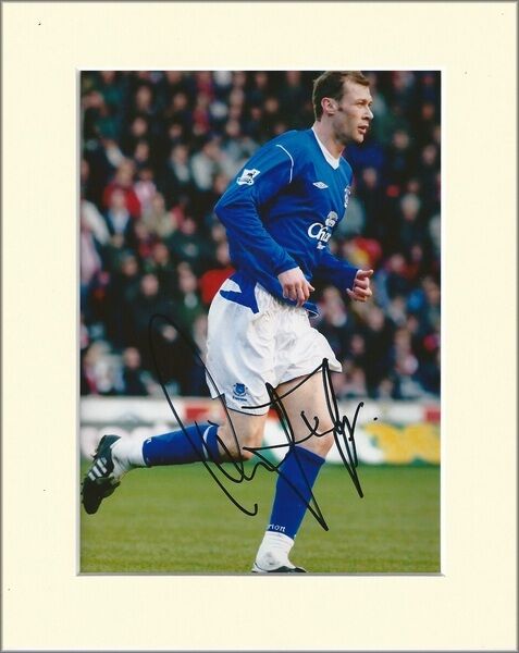 DUNCAN FERGUSON EVERTON FC PP MOUNTED 8X10 SIGNED AUTOGRAPH Photo Poster painting