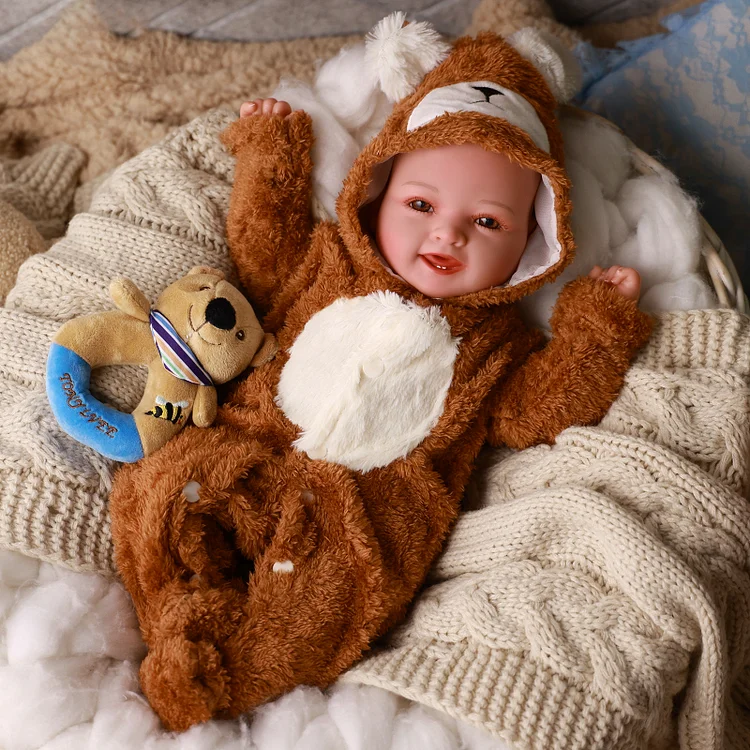 Babeside Smiling Reborn Baby Mia&nbsp;17" Newborn Girl with Mobile Joint Healing of the Heart