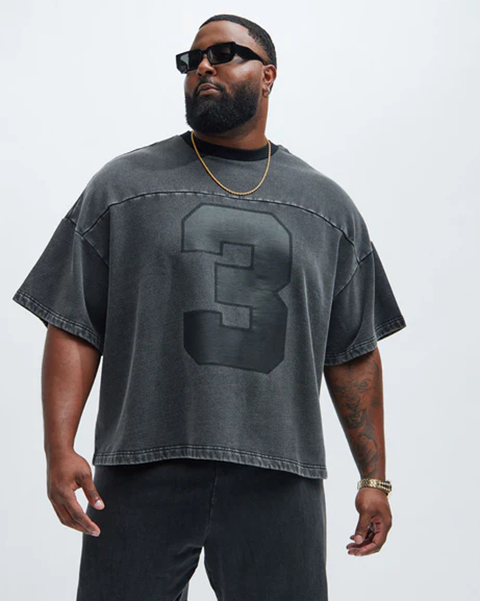 Plus Size Men's Best Selling 3 Word 220g Jacket T-shirt