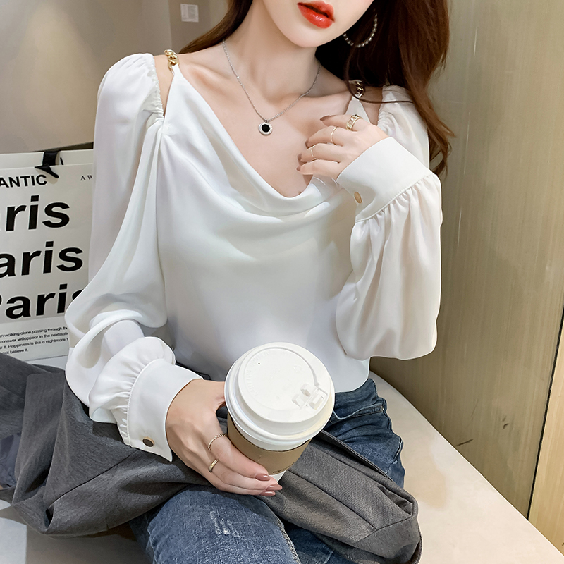 Standawon school outfits New Fashion Casual Ladies Splicing Fake Two Shirts Blouse Women Tops Female Woman Sexy Clothing Girls Long Sleeve blouses 2