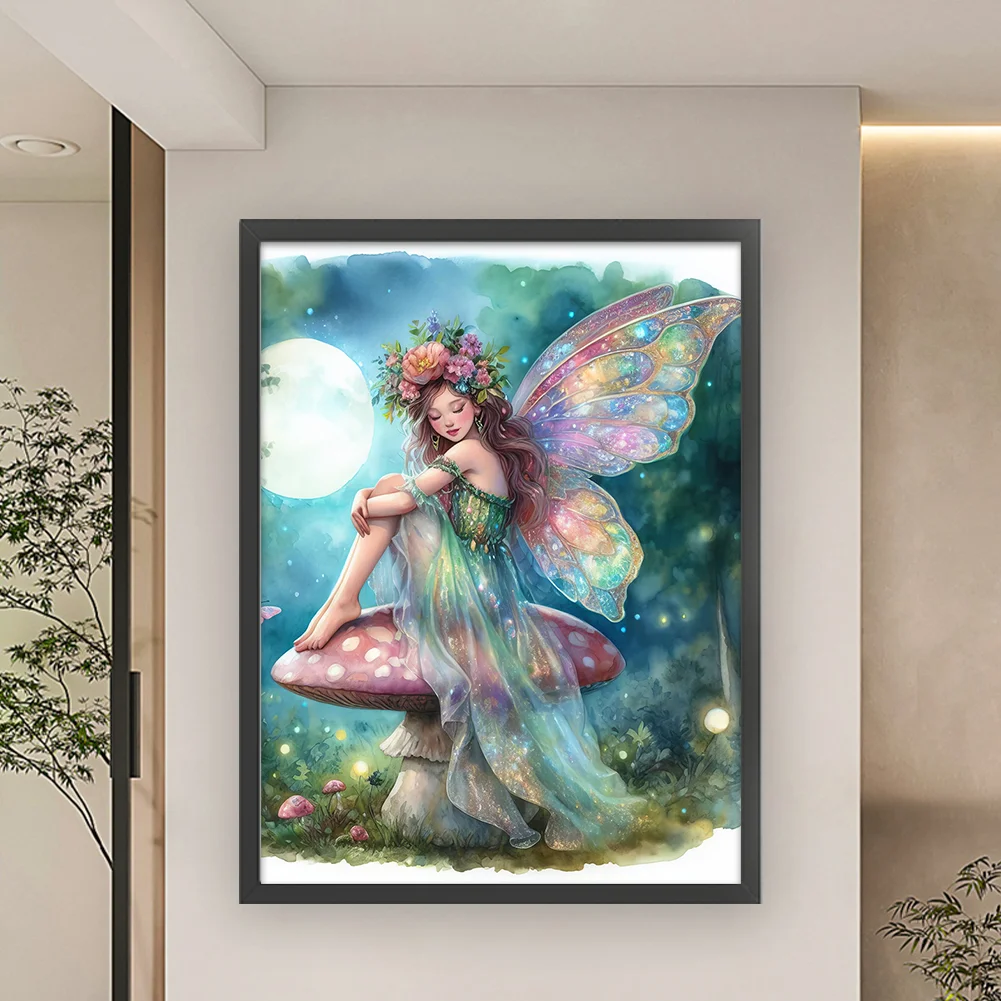 11CT Full Stamped Cross Stitch - Fairy Mushrooom(Canvas|50*65CM)