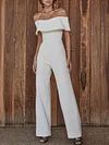 Off-The-Shoulder Empire Wide Leg Jumpsuits