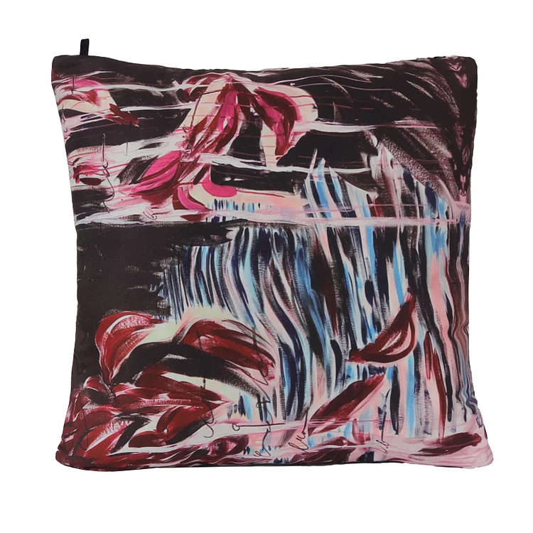 NIGEL NOLAN Print Pillow - 4 Recycled Water Bottles - Wine