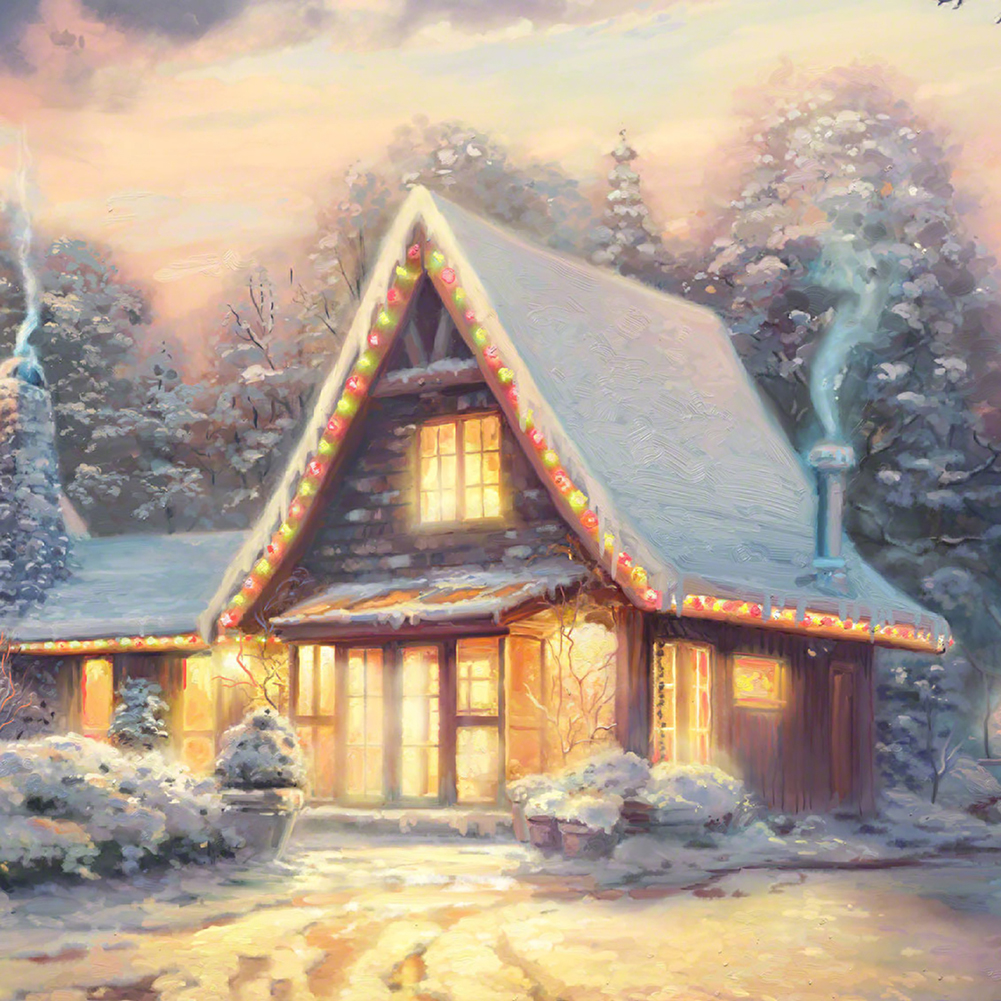 

Snow Scene - Round Drill Diamond Painting - 30*30CM, 501 Original