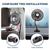 Auto Air Circulator 3 Gear Portable Ventilation Fan Rear Seat Fan for Auto Truck