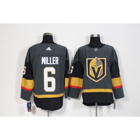 Men's  Vegas Golden Knights #6 Colin Miller Grey Stitched NHL Jersey