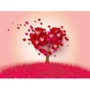 Red Heart Shaped Tree  | Full Round Diamond Painting Kits