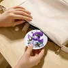 DIY Diamond Art Portable Cosmetic Mirror Round Diamond Painting Crafts (Snowman)
