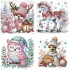 (US Local)4pack Xmas Animal-Crystal Rhinestone Diamond Painting(30x30cm)