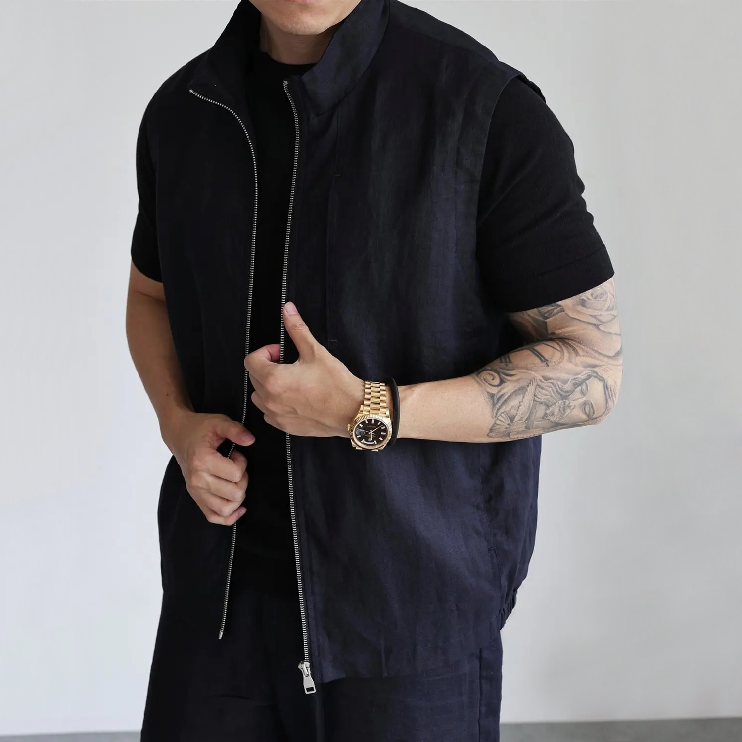 100% European Linen Vest Casual Business for Men REAL SILK LIFE