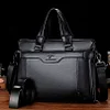 Men's Leather Business Casual Handbag Briefcase